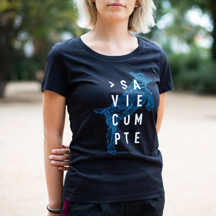 T-shirt "chevreau" - noir - cintré