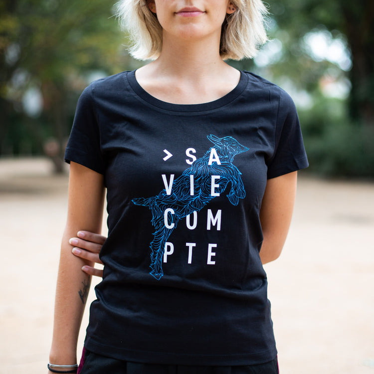 T-shirt "chevreau" - noir - cintré