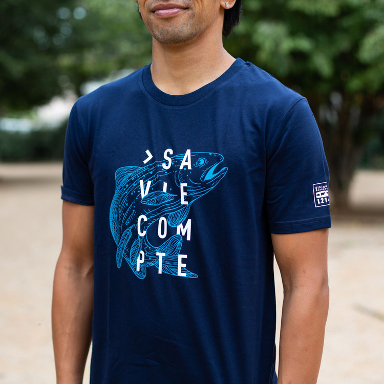 T-shirt "truite" - navy - unisexe