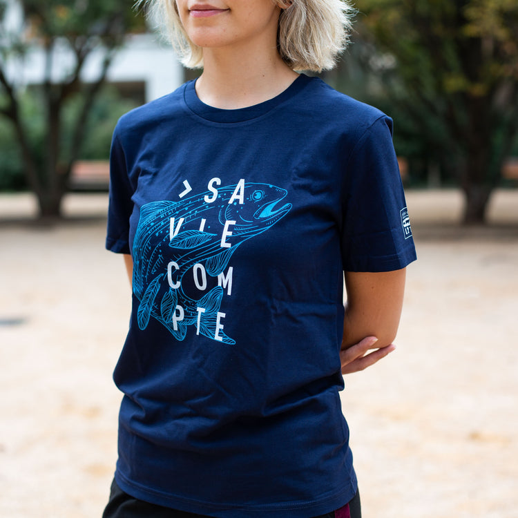 T-shirt "truite" - navy - unisexe