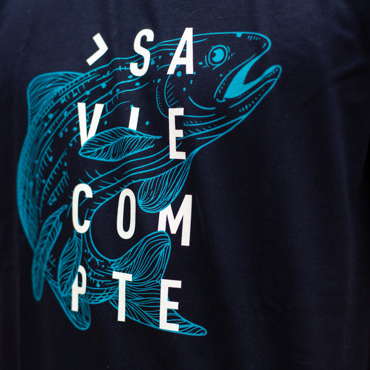 T-shirt "truite" - navy - unisexe