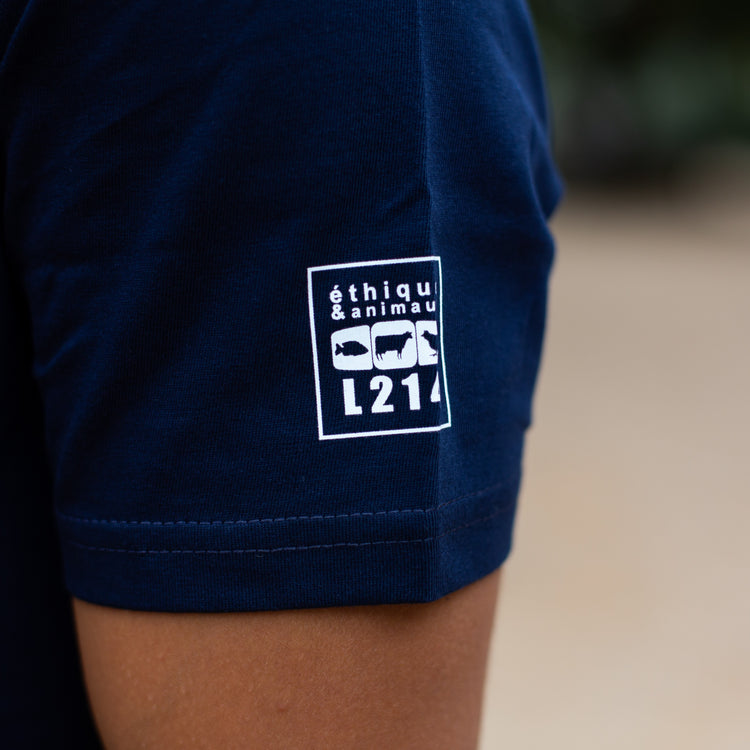 T-shirt "truite" - navy - cintré