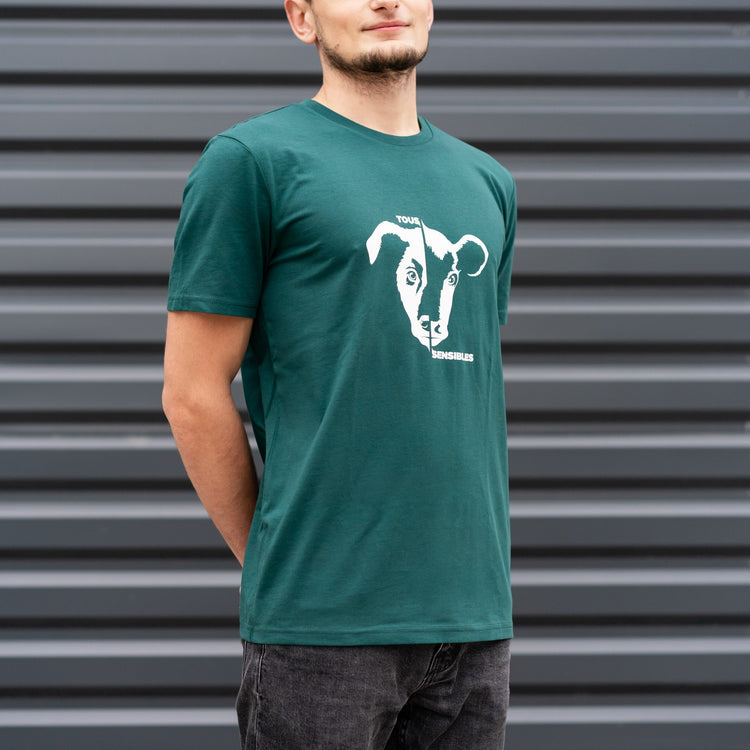 T-shirt "Tous sensibles" - vert - coupe cintrée