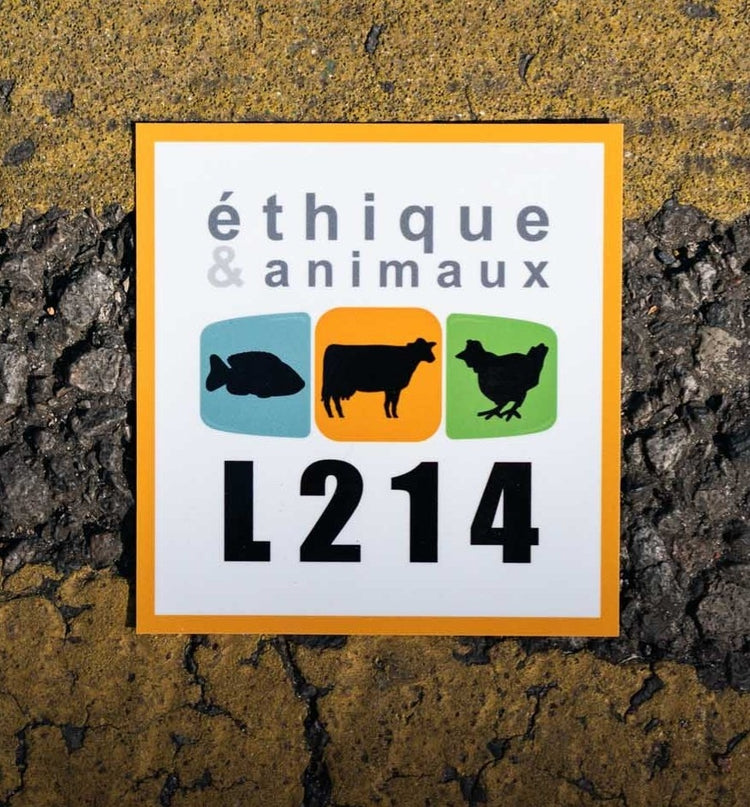 Sticker voiture "Logo L214_collage vitre"