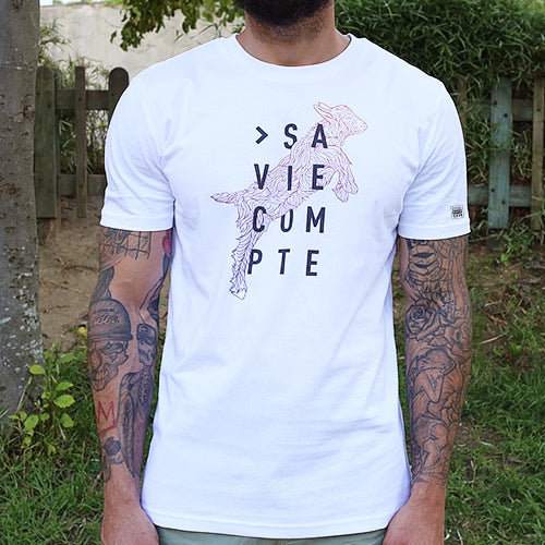 T-shirt "Sa vie compte - chevreau" - coupe droite - unisexe