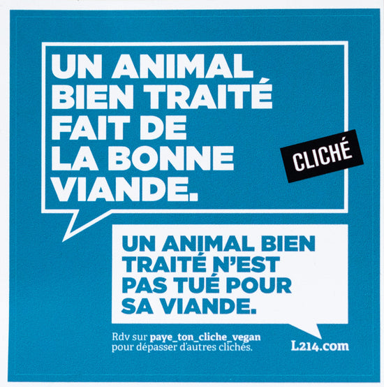 Sticker cliché "Animal bien traité"