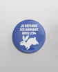 Badge "Je défends les animaux" - lapin