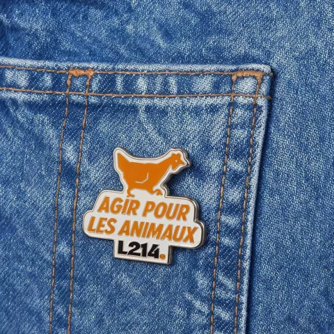 Pin's poule - Agir pour les animaux - L214
